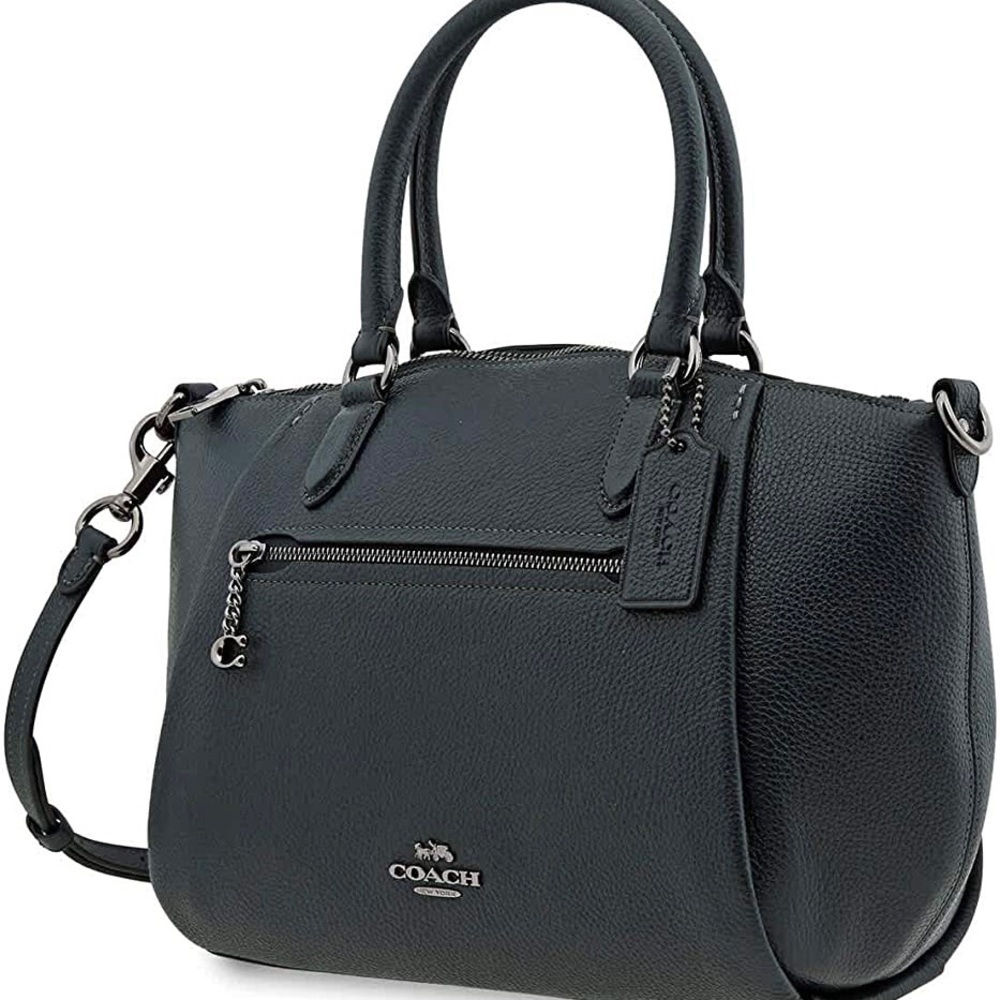 Coach Elise Satchel Crossbody Hand Bag Gunmetal - Picture 14 of 14